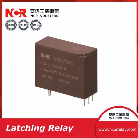 1 Phase 40A PCB Latching Relay Nrl708c-12VDC