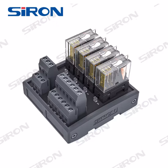 Siron Y432 4-Channel Power Relays Module Coil Power Supply 5A 250VAC/30VDC Mini Relay Module 24V Socket Base Electric Relay