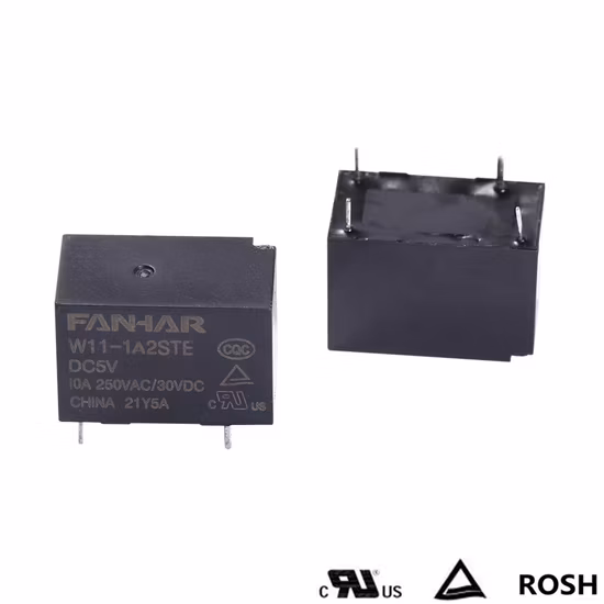 Relé de potência PCB para eletrodomésticos 10A 12V com UL TUV CQC